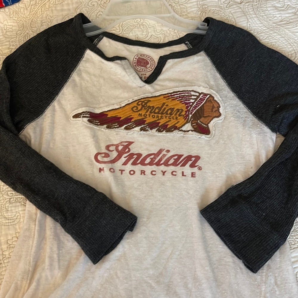 Lucky brand vintage Indian motorcycle shirt